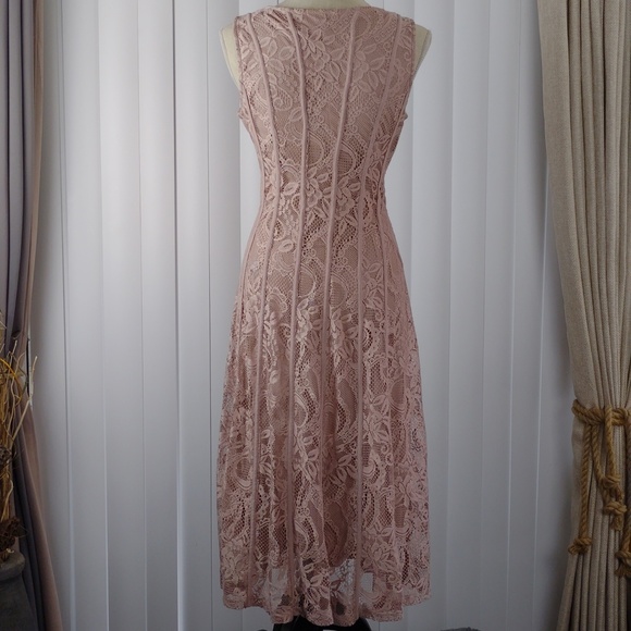 Candalite Women's Sleeveless Lace Maxi Dress. - Picture 3 of 15